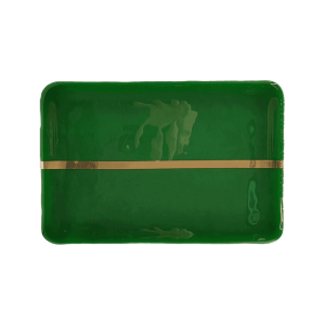 Bandeja murano verde gold