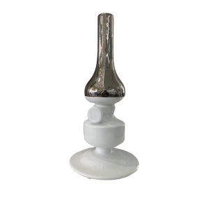 Candelabro Bugia Blanco y  Plateado by Bosa
