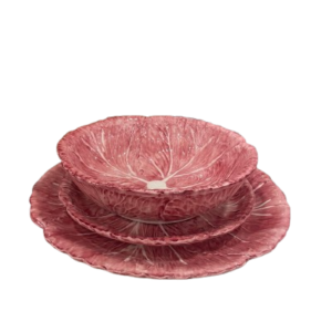 Vajilla Radicio rosa by Les Ottamans