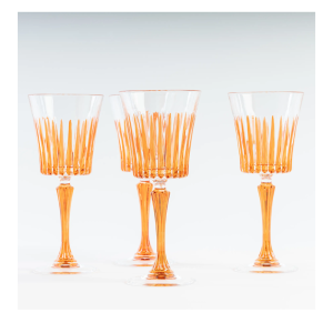 Set de copa de colores de cristal