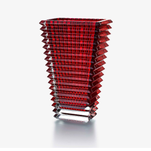 Jarrón Rojo Rectangular Baccarat
