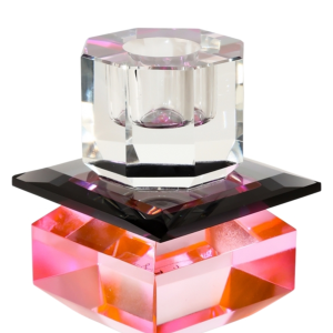 Candelabro pink black clear